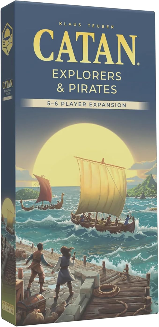 CATAN Explorers &amp Pirates 5-6 Player Expansion (6th Edition) Add More Players to Your Adventure Strategy Game for Kids &amp Adults Ages 12+ 3-6 Players 90-120 Minute Playtime
