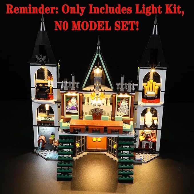 LED Light Set Compatible with Lego 76453 Malfoy Manor Building Blocks Model - Model Set NOT Included