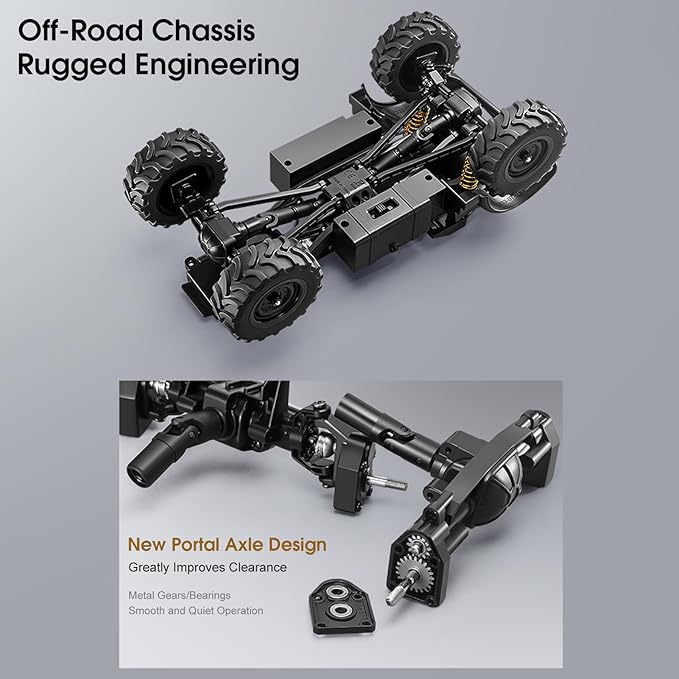 RC Truck 1:18 Scale RC Semi-Truck MN 333 Unimog Off-Road Rock Crawler 4WD Remove Control Trucks RTR Transport Car Alloy Model for Modification Enthusiasts Gifts (Green)