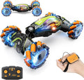 Gigilli Gesture Sensing RC Stunt Car with Spray Music Lights Remote Control Car Boys Toys Age 5-7 6-8 9 10 11 12 Birthday Easter Gifts Boys for Kids Grandkids Ages 4 7 13 Years Old 4WD Twist Drift