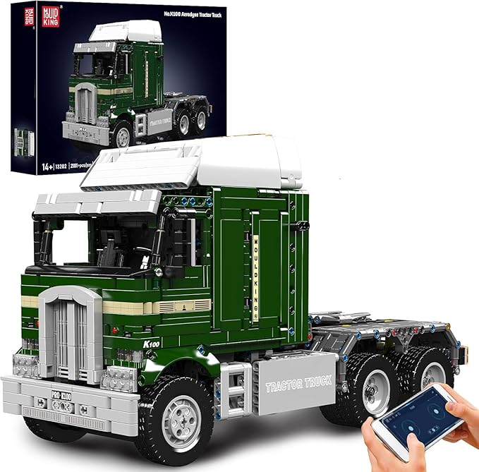 Mould King Tractor Truck Block Kits Model MOC Building Blocks Set to Build Gift for Age 14+/Adults Collections Enthusiasts(2060 Pieces with Motor/APP Remote Control)