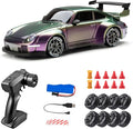 High Speed 1:24 4WD RC Drift Car with Proportional 2.4G Remote Control Dual Tire Configuration and LED Light Racing Vehicle Model for Adults Enthusiasts– Gradient Color