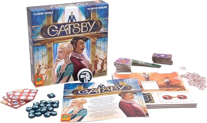 Gatsby Board Game - Duel for Influence in The Glamorous Roaring 20's Quick-Play Auction Strategy Game for Kids &amp Adults Ages 10+ 2 Players 30 Minute Playtime