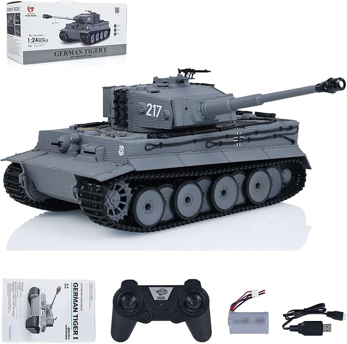 TOUCAN RC HOBBY US in Stock 1/24 RC Battle Tank Tiger I Remote Control Military Tanks Infrared Combat