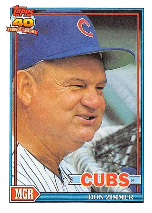 1991 Topps Baseball #729 Don Zimmer Chicago Cubs MG