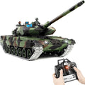 1/16 RC Tank Heng Long German Leopard 2 A6 RC Battle Army Toy with Smoke Sound Light 2.4G Remote Control Tank That Shoots BBS with Upgraded Metal Tracks Idler Sprocket Wheel Steel Gearbox