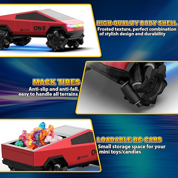 Gesture Sensing RC Stunt Car Toys for 6-12 Years Old Boys Girls 1/28 Scale 4WD RC Drift Car 2.4Ghz RC Cars Seven Light Modes Hand Controlled 360°Rotating Cool Birthday Gifts for Kids