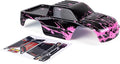 SummitLink Custom Body Compatible for 1/10 Scale RC Car or Truck (Truck not Included) (Muddy Pink Over Black)
