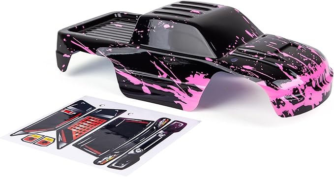 SummitLink Custom Body Compatible for 1/10 Scale RC Car or Truck (Truck not Included) (Muddy Pink Over Black)