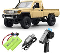 MN-82 1/12 Scale RC Rock Crawler Truck 4x4 Off-Road Remote Control Car with 2.4GHz Remote &amp Dual 1200mAh Batteries - Ideal Gift for Birthday/Christmas/Halloween (Ages 8+)