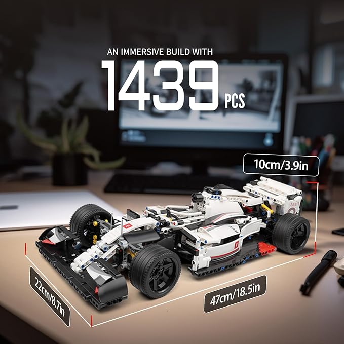 Mould King 13117 Technik Sports Car Model Racing Car Building Blocks Kit 1235 Pcs Collectible Set for Adults Display Model for Home or Office Décor(Static Version)
