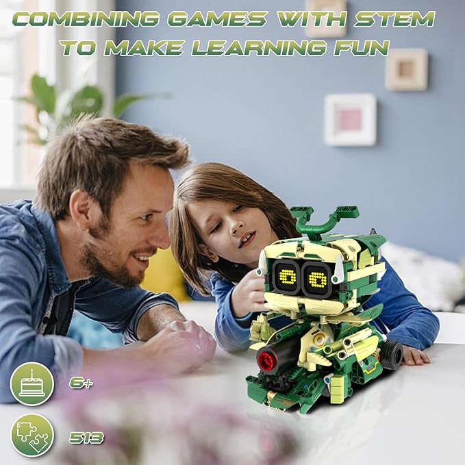 STEM Building Toys for Kids 6-14 Remote &amp APP Controlled 3in1 STEM Robot Building Kit for Kids with Music Spray 513 Pcs Building Blocks Set Birthday Xmas Gift Ideas for Boys Girls