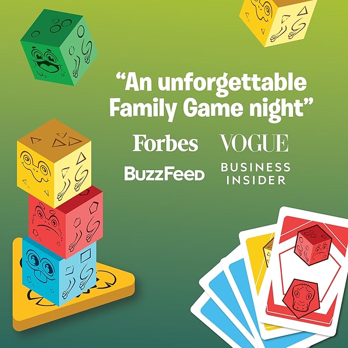 The Uzzle Topple Toads – Fun &amp Competitive Stacking Game - Engaging Balance Board Game - Endless Laughter &amp Excitement -2-4 Players