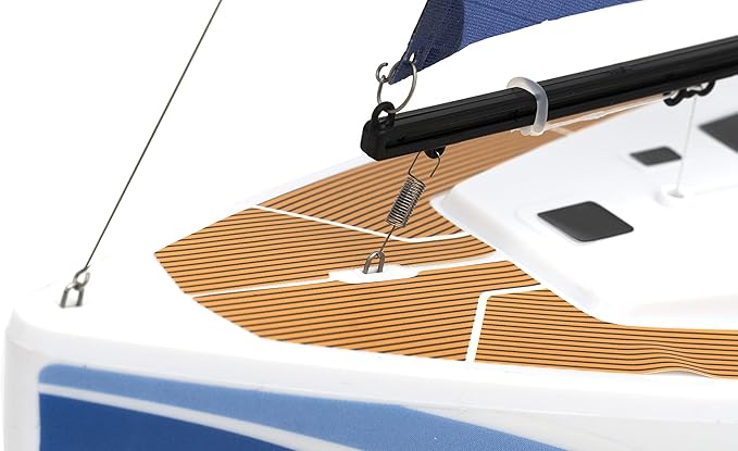 Voyager 280 2.4GHz RC Motor Powered Sailboat in Blue - 17.5 Tall