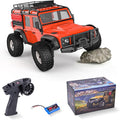 Cheerwing 1:18 Rock Crawler 2.4Ghz Car 4WD Off Road RC Monster Truck with Two-Speed Gearbox Hobby RC Car for Adults (Red)