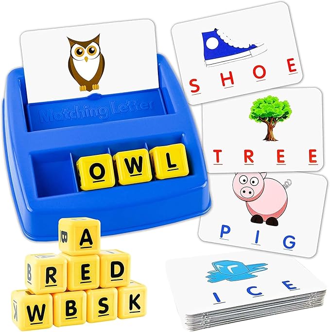 Little Treasures Matching Letter Game Teaches Word Recognition Spelling and Increases Memory 3 Years and Up