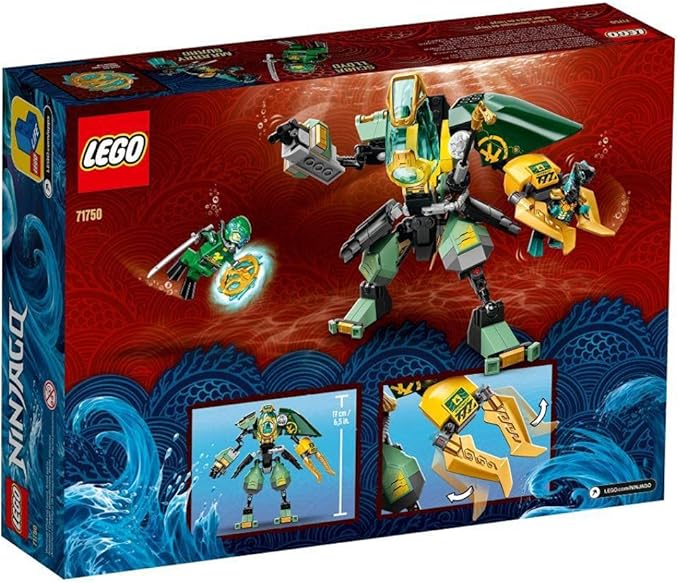 LEGO NINJAGO Lloyd’s Hydro Mech 71750 Building Kit Underwater Playset with NINJAGO Lloyd and Mech Role-Play Action for Boys and Girls Ages 7 and Up