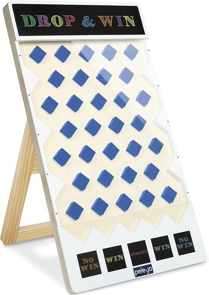 Prize Drop Disc Game Wood 27.8 x 15.9 with Chalkboards Carnival Game Trade Show