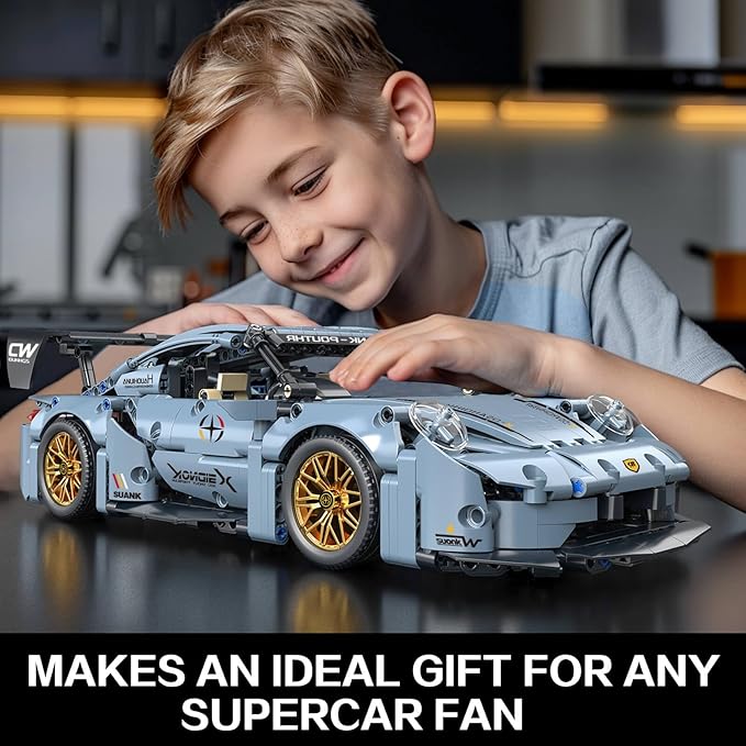 Sports Race Car Building Set Kit for Boys &amp Adults 1:14 MOC Toys Racing Model Car Kits Birthday Gift for Boys Kids Age 8-14 12-16