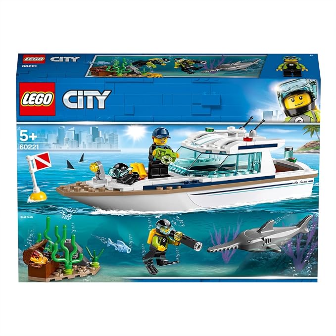 City Great Vehicles Diving Yacht Toy Boat Building Sets for Kids