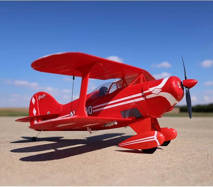 E-flite RC Airplane UMX Pitts S-1S BNF Basic Transmitter Battery and Charger Not Included with AS3X and Safe Select EFLU15250