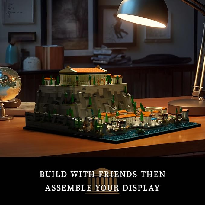 Architecture The Acropolis in Athens Building Sets Collectible Model for Adults Home Décor Model Building Kit Creative DIY Activity Famous Landmarks Collection (1947 Pieces)