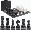 Radicaln Marble Chess Set 15 Inches Black &amp White with Storage Box Handmade Classic Board Games for Adults Luxury Marble Chess Board &amp Chess Pieces for Gifts