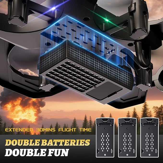 Foam Remote Control Airplanes with 3 Batteries RC Plane Airplane Toys for Boys Kids Adults Beginners 4-8 8-12 12-16 RC Planes Fighter Jet Helicopter Drones for Kids Adults 360° Flip Easy to Fly