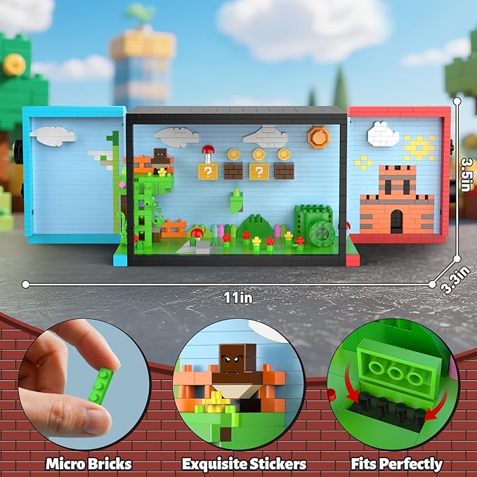 Super Player Game Building SetsCool Building Blocks Kits for Adults Openable and Closed 3D Anime Scene Model Creative Idea Gift for Teens 14+ (1528 Pieces)