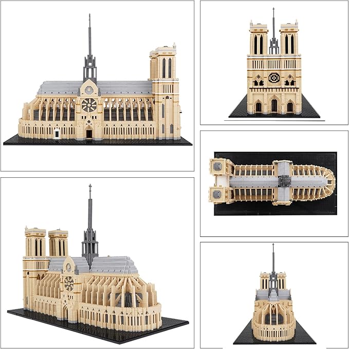 Building Blocks Architecture Notre Dame de Paris Model Micro Mini Blocks Creative Building Blocks Set 7380 PCS