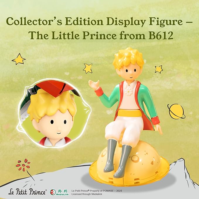 PANTASY The Little Prince Star Garden Building Set - Rotating Pavilion with Red Rose &amp Fox Miniature Planet Scene Interactive Storytelling Toy of Taming and Love Creative Adult &amp Kids Gift