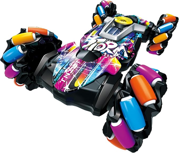Gesture Sensing RC Stunt CarRemote Control Car Toys for Ages 5-7-13with Lights Music Spray4WD 360° Spins All Terrains Kids Toys RC Cars3-6 Year Old Boy Birthday Gift &amp 3-12 Best Gift for Kids