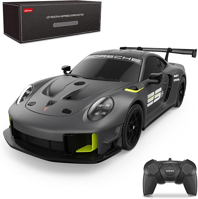 RASTAR Porsche 911 GT2 RS Model Car 1:24 Scale RC Porsche 911 GT2 RS Clubsport 25 Remote Control Car for for Kids Adults RC Sports Supercar Grey