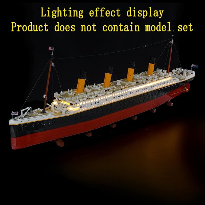 LED Light Kit Compatible with Lego Titanic - Lighting Set for Creator 10294 Building Model (Model Set Not Included)