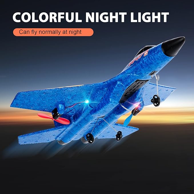SU27 RC Fighter Plane Beginner Friendly RC Airplane 6-Axis Auto-Stabilizer Remote Control Glider Aircraft Ready to Fly Crash Resistant 2 Batteries