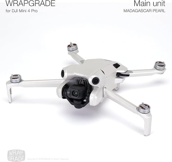 WRAPGRADE Skin Stickers Compatible with DJI Mini 4 Pro | Full Wrap (Madagascar Pearl)