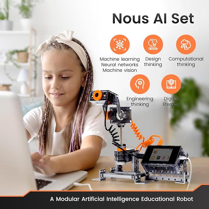 Nous AI Robot for Kids Ages 12+ STEM Coding Robot for Boys and Girls with Scratch &amp Python Programming Robot Building Kit for Kids to Build Your Own AI Robot