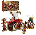 Medieval Castle Bonefire Gate Building Sets for Adults Architecture Sets with Knights &amp Viking Village Modular Display Set 2098pcs