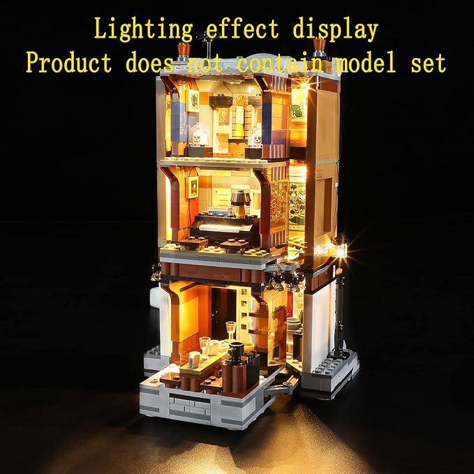LED Light Kit Compatible with Lego 12 Grimmauld Place - Lighting Set for 76408 Building Model (Model Set Not Included)