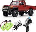 MN-82 1/12 Scale RC Rock Crawler Truck 4x4 Off-Road Remote Control Car with 2.4GHz Remote &amp Dual 1200mAh Batteries - Ideal Gift for Birthday/Christmas/Halloween (Ages 8+)
