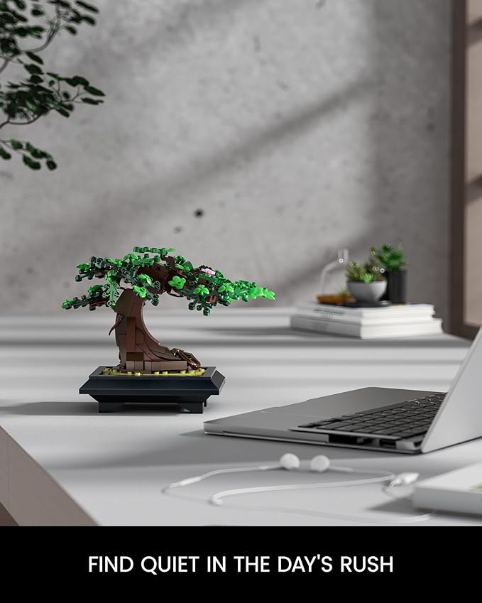 Bonsai Tree Building Sets - 4 in 1 Four Seasons Bonsai DIY Building Blocks Toy Artificial Bonsai Tree Plants for Home Decor Table Desk Office - Christmas Day Gift for Kids and Adults