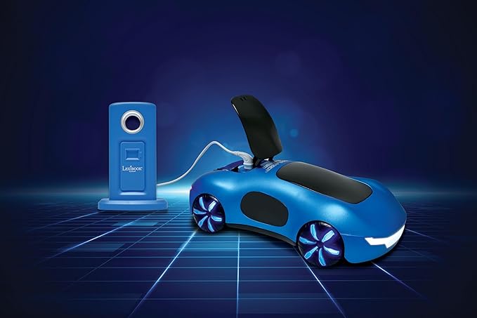 LEXiBOOK Crosslander Phantom RC Remote Control Racing car with Smoke Jets up to 15 km/h Drift Mode Classic and Gesture Remote Control Sound and Light Effects Blue RC65