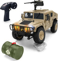 Remote Control Truck-4x4 Off-Road RC Trucks Army Rock Crawler Humme RTR 40Mins Play Time All Terrain RC Off Road Jeep Cars with WinchLights&ampOpenning Door Military Armored Vehicle Toys Gift for