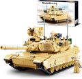 WW2 Army Tank M1A2 Main Battle Tank Military Model Toy Kits Inspired M1A2 Abrams Brick Building Set Including 2 Soldier Minifigures Gifts for 6-12 Year Old Kids Compatible with Lego 781 PCS1