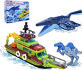 Ideas 3 in 1 Sea Dinosaur Mosasaurus Building Blocks Kit Compatible with Lego Dinosaur World Moc Mosasaurus Spinosaurus Adventure Ship STEM Toys Gift for Kids Adults Boys Age 8-12 327PCS
