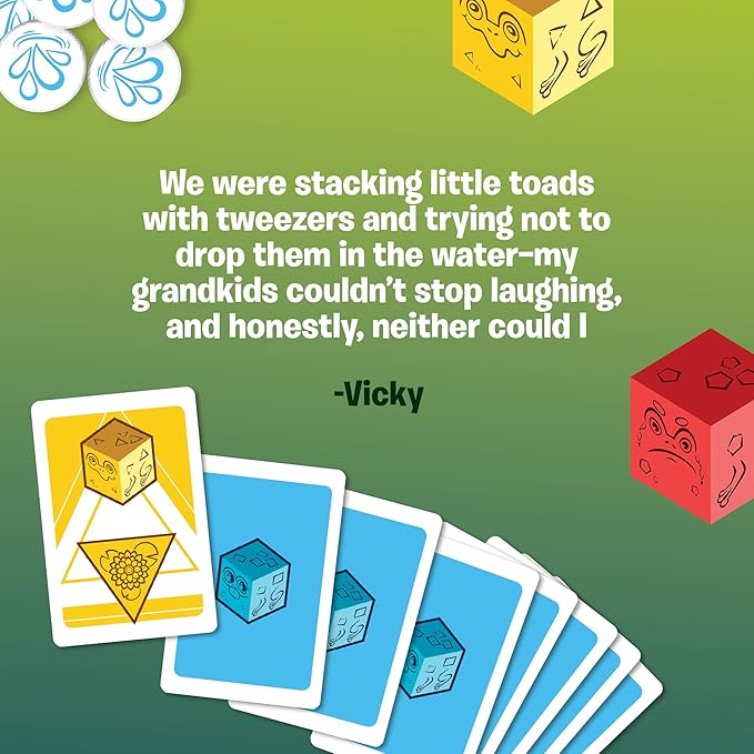 The Uzzle Topple Toads – Fun &amp Competitive Stacking Game - Engaging Balance Board Game - Endless Laughter &amp Excitement -2-4 Players