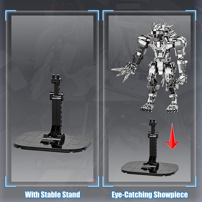 HIGH GODO Werewolf Mech Building Set for Adults Wolf by Night Monster Model Building Blocks Kit with Base for Home Display Creative Christmas Birthday Toys Gifts for Teens 14+ 813 Pieces