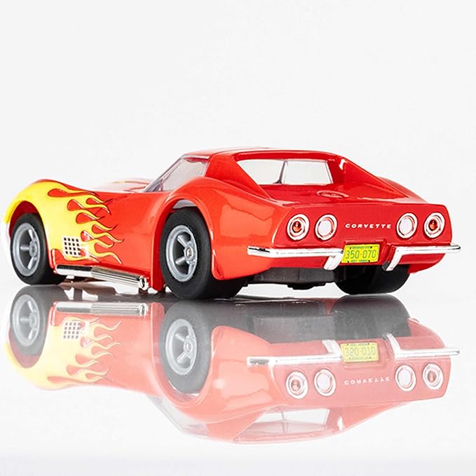 AFX 1970 Corvette Red/Yellow Wildfire HO Scale Slot Car