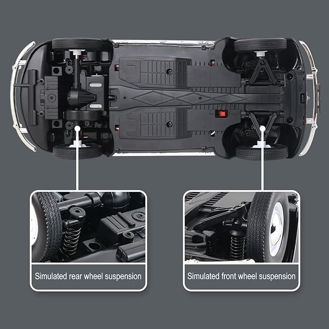 Remote Control Car 1:16 Scale Classic Beetle 1950 Model Toys Car for Teens 2.4GHz 4CH RC Car Rear Wheel Drive with LED Ligjhts and Rechargeable Battery Birthday for Teens Adults