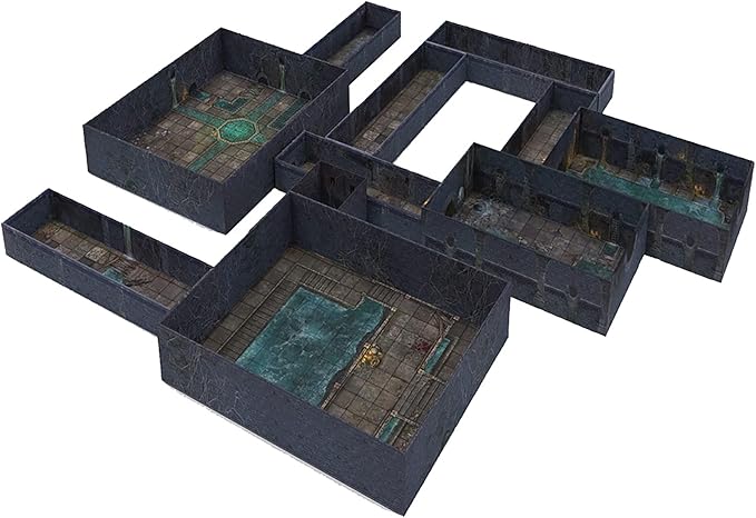 Gale Force Nine Tenfold Dungeon: Dungeons &amp Sewers - Modular Roleplaying Terrain Set &amp 5e RPG Adventure (GF9TFD02)